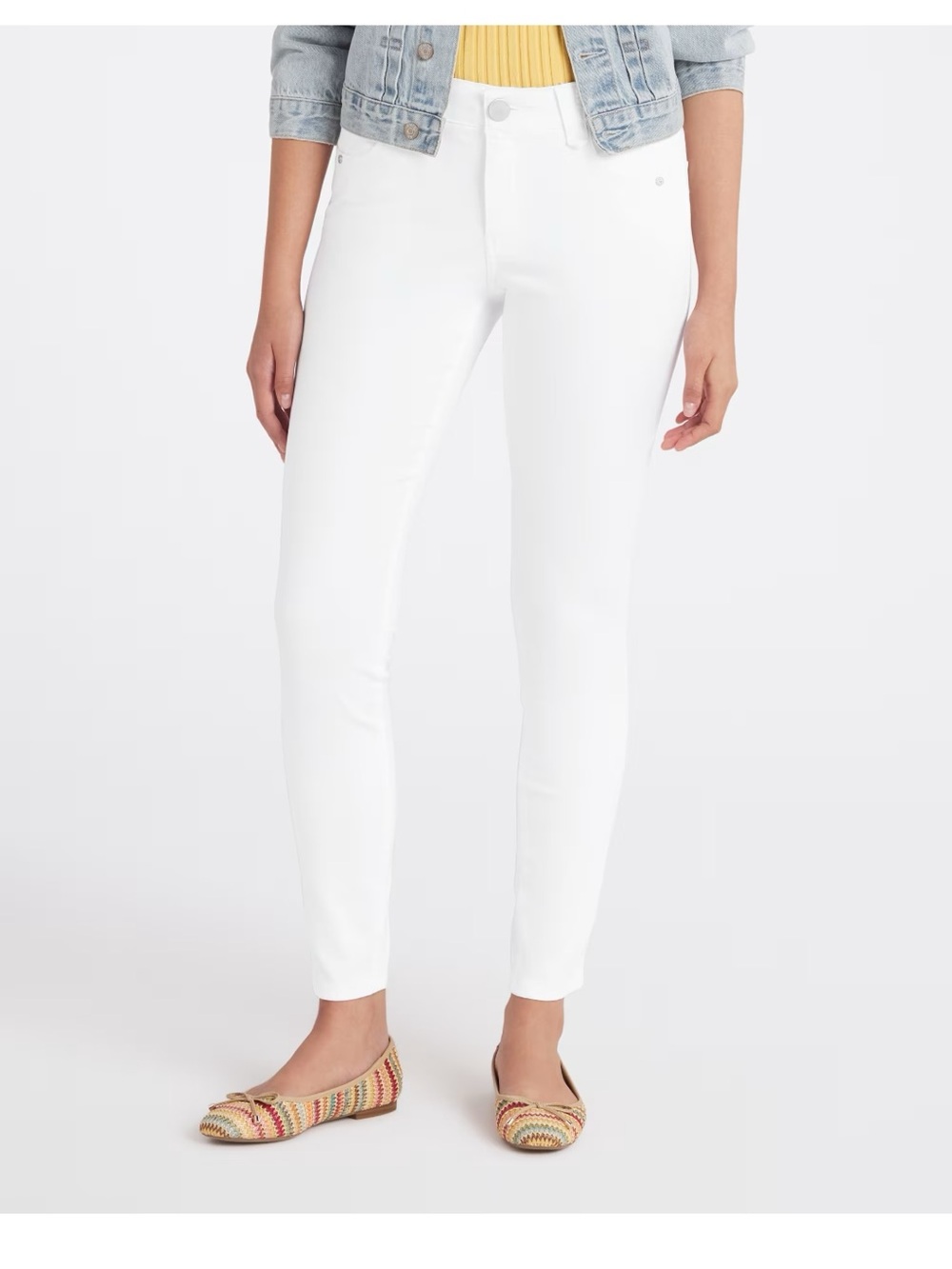 Democracy Women's Skinny Mid Rise Jeans - Stretch Denim - white size 10 - NWT